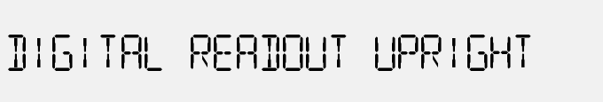 Digital Readout Upright