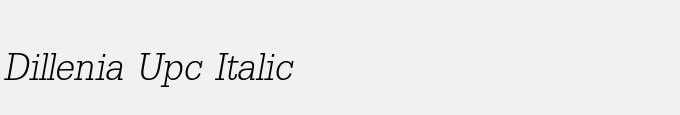 Dillenia UPC Italic