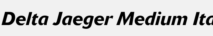 Delta Jaeger Medium Italic