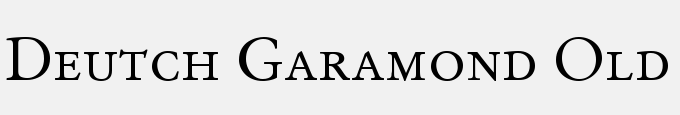 Deutch Garamond Old Style SSi Small Caps