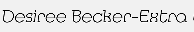 Desiree Becker-Extra Light Italic