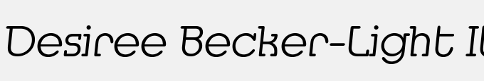Desiree Becker-Light Italic