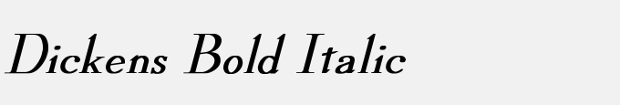 Dickens Bold Italic