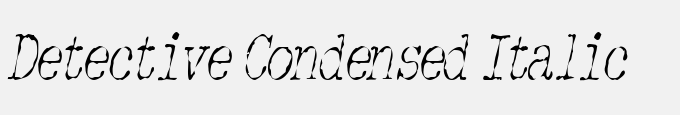Detective Condensed Italic