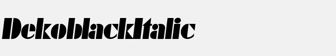 Dekoblack-Italic