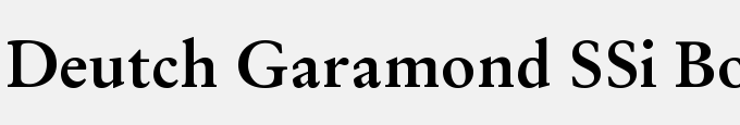 Deutch Garamond SSi Bold