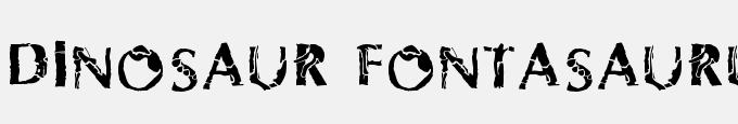 Dinosaur Fontasaurus Text