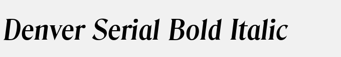 Denver-Serial-Bold Italic