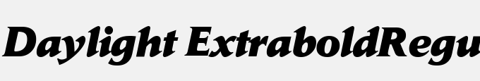 Daylight Extrabold-Regular Italic