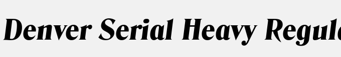 Denver-Serial-Heavy-Regular Italic