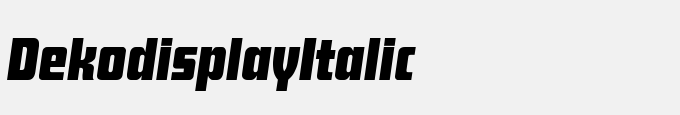 Dekodisplay-Italic