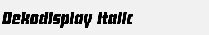 Dekodisplay-Italic