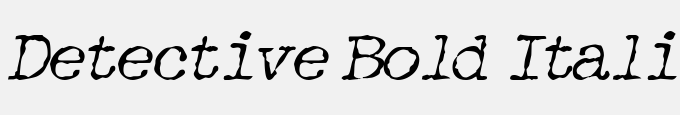 Detective Bold Italic