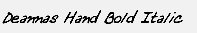 Deannas Hand Bold Italic