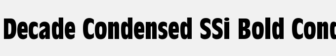 Decade Condensed SSi Bold Condensed