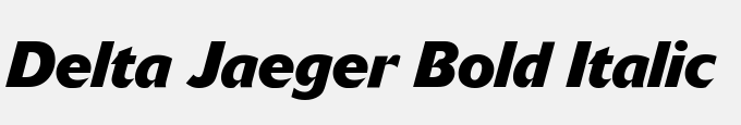 Delta Jaeger-Bold Italic
