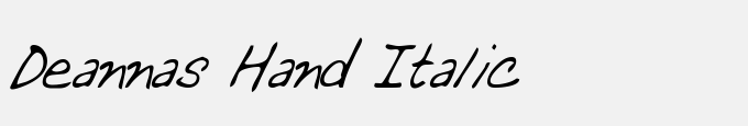 Deannas Hand Italic