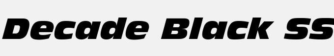Decade Black SSi Extra Black Italic