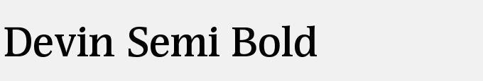 Devin Semi Bold