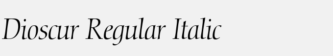 Dioscur-Regular Italic