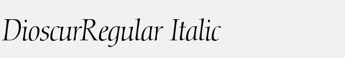 Dioscur-Regular Italic