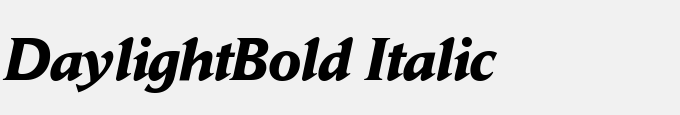 Daylight-Bold Italic