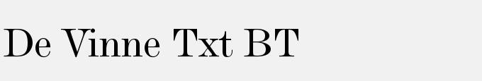 De Vinne Txt BT