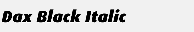 Dax-Black Italic
