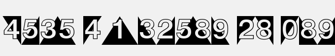 Deco Numbers LH Triangle