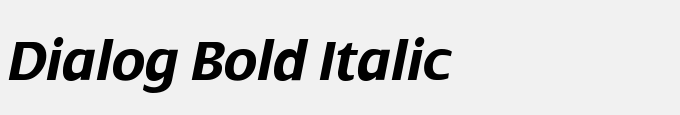 Dialog Bold Italic
