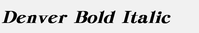 Denver Bold Italic