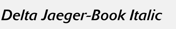 Delta Jaeger-Book Italic