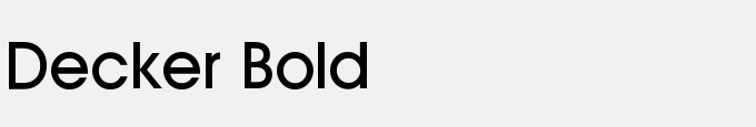 Decker Bold