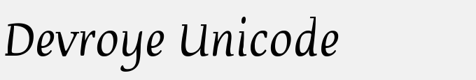Devroye Unicode