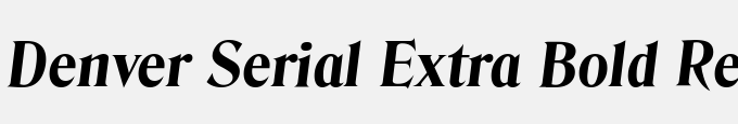Denver-Serial-Extra Bold-Regular Italic