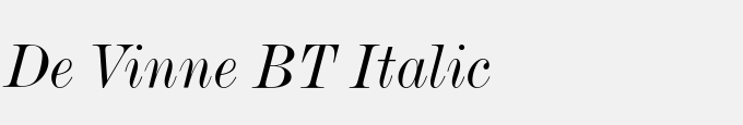 De Vinne BT Italic