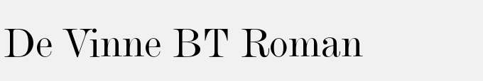 De Vinne BT Roman