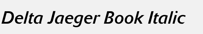 Delta Jaeger Book Italic