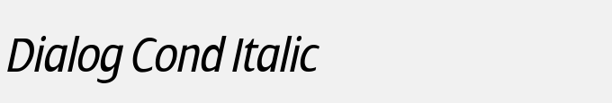 Dialog Cond Italic