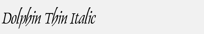 Dolphin Thin Italic