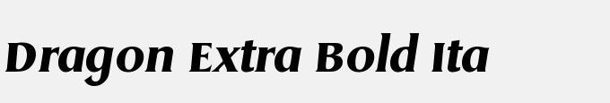 Dragon-Extra Bold Ita