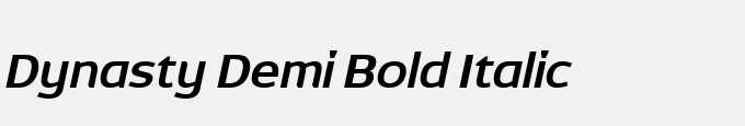 Dynasty Demi Bold Italic