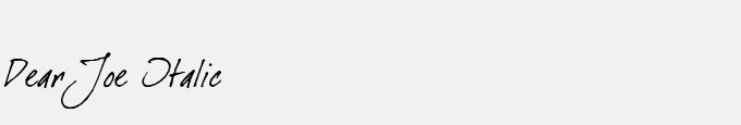 Dear Joe Italic