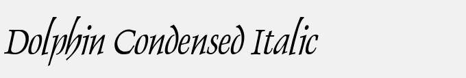 Dolphin Condensed Italic