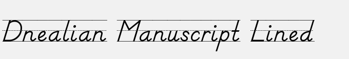 Dnealian Manuscript Lined