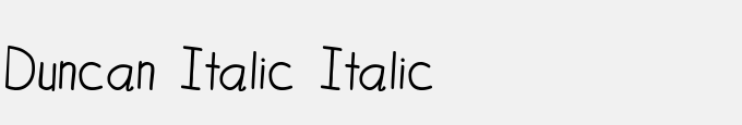 Duncan Italic Italic