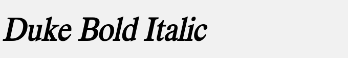 Duke Bold Italic