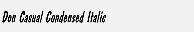 Don Casual Condensed Italic