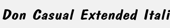 Don Casual Extended Italic