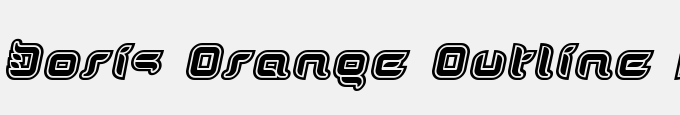 Doris Orange Outline Italic